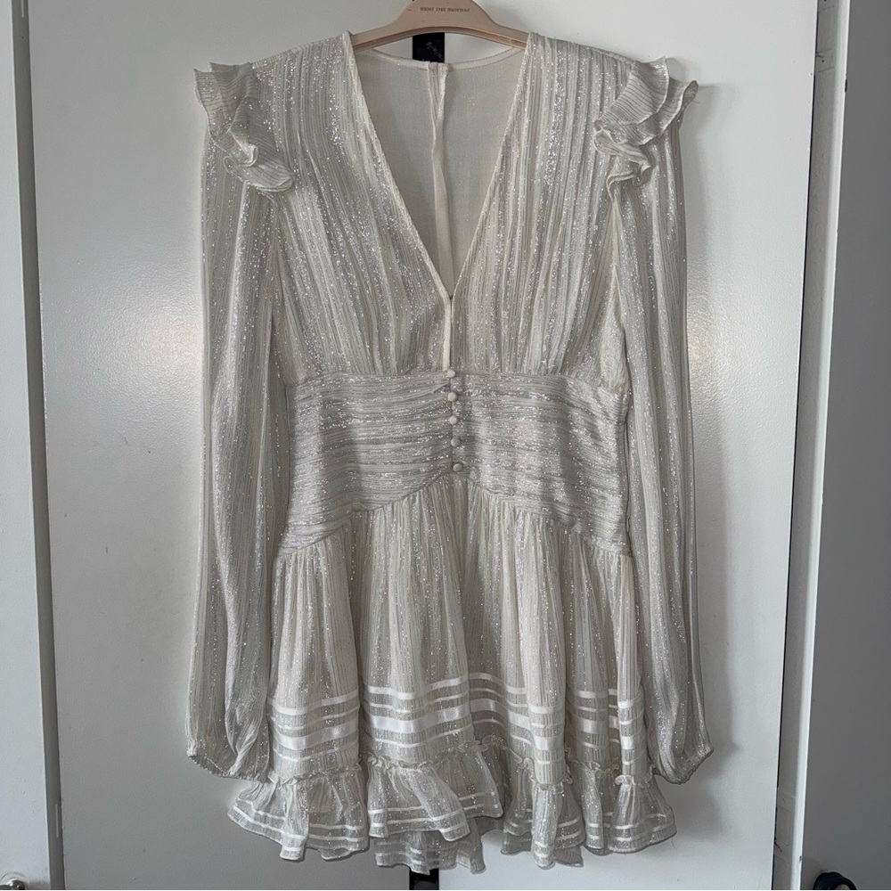 Rococo Sand White Ruffled short Dress - Picture 9 of 13